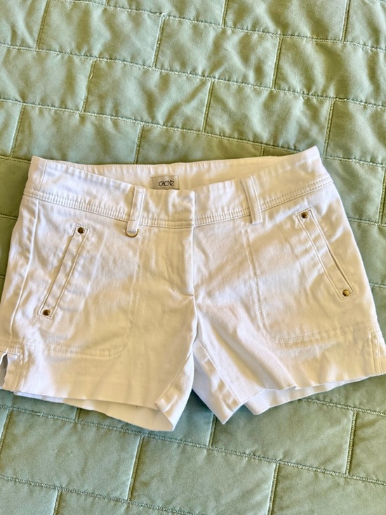 Cache Pants - Cache White Women's Cotton Blend Shorts Size 0